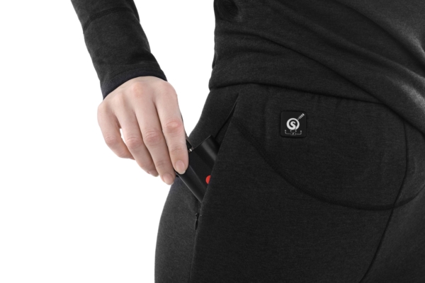 2E Women’s Heated Thermal Underwear eFiber for Women Black, size L