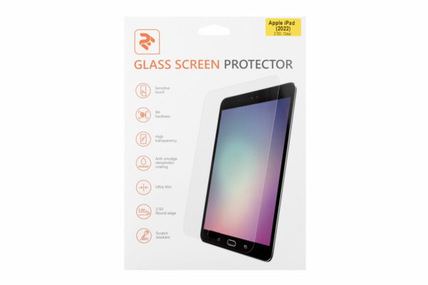 Защитное стекло 2E для Apple iPad (2022), 2.5D, Clear