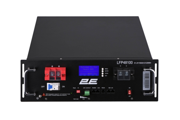 2E-LFP48100 48V/100Ah 19″ LiFePo4 Battery