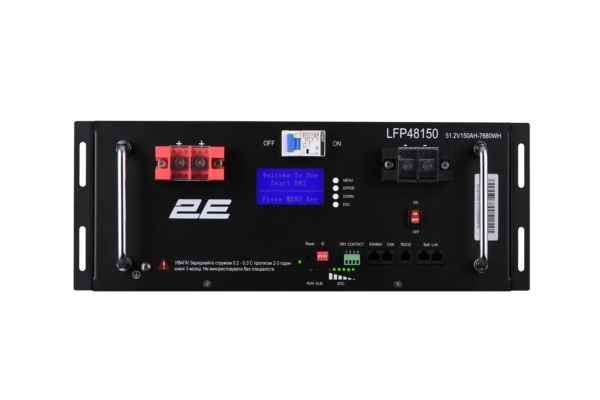 Акумуляторна батарея 2E LFP48150 48V/150Ah 19″ LCD 16S