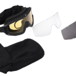 2E Tactical, protective mask Hawk WS Black Anti-fog, 3-layer sealant, bag, 3 lenses