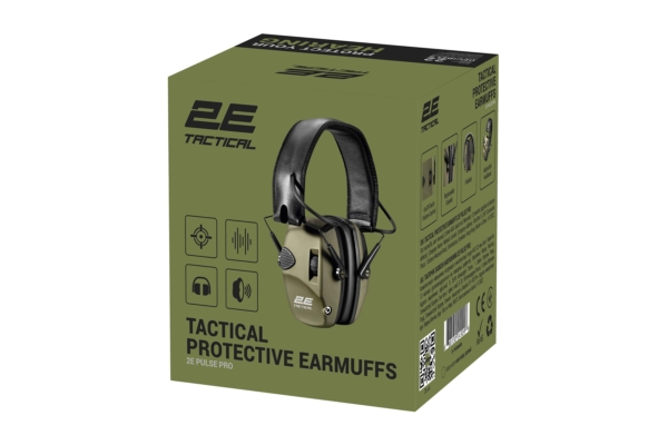 2E Tactical protective earmuffs Pulse Pro Army Green NRR 22 dB, active