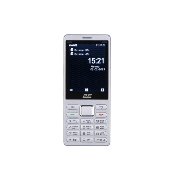 Mobile Phone 2E E280 2022 Dual SIM Silver