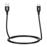 Кабель 2E USB-A — USB-C, Glow, 1m, black