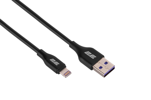 Кабель 2E USB-A – Lightning, Glow, 1m, black