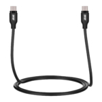 Кабель 2E USB-C — USB-C, Glow, 60W, 1m, black