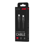2E Cable USB-C – USB-C Glow 60W, 1m, black