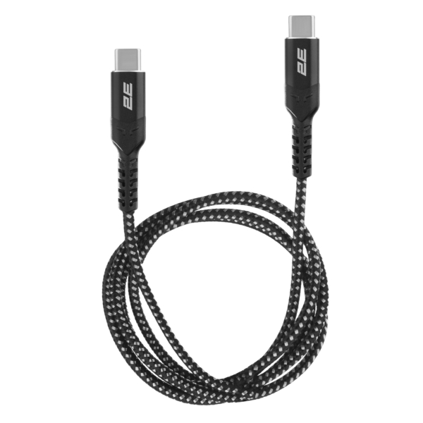 2E Cable USB-C – USB-C PD 3.1 240W Aluminum Shell, 1m, black