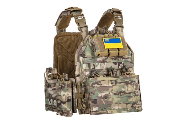 Military plate carrier with additional pouches Type 4, 2E, Assault, CP Camo, 2E-MILPLACARTYPE4-YA-CC