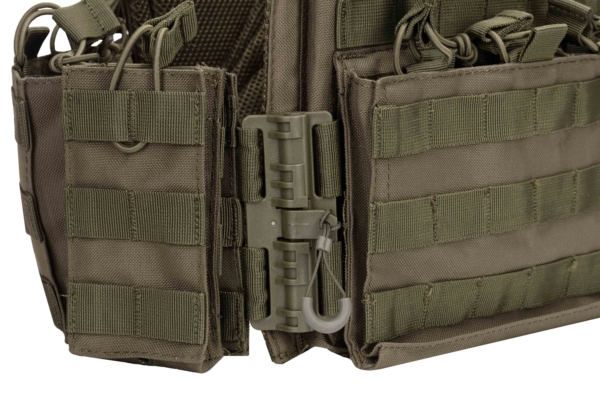 Military plate carrier with additional pouches Type 4, 2E, Assault, OD Green, 2E-MILPLACARTYPE4-YA-OG