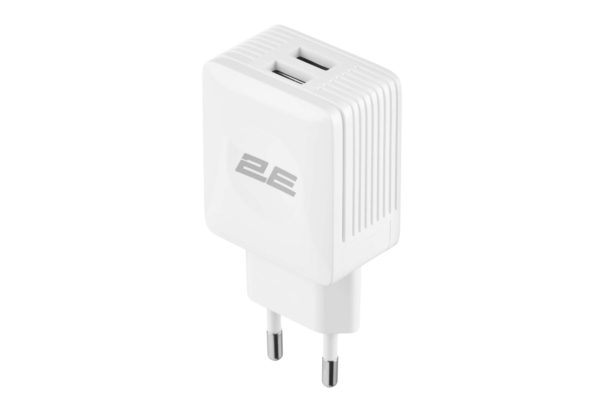 Wall Charger Dual USB-A 2.1A + cable USB-C, White