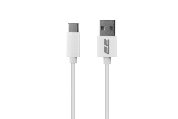 Набор Сетевое ЗУ 2E Wall Charger Dual USB-A 2.1A + кабель USB-C White