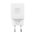 Wall Charger Dual USB-A 2.1A + cable USB-C, White