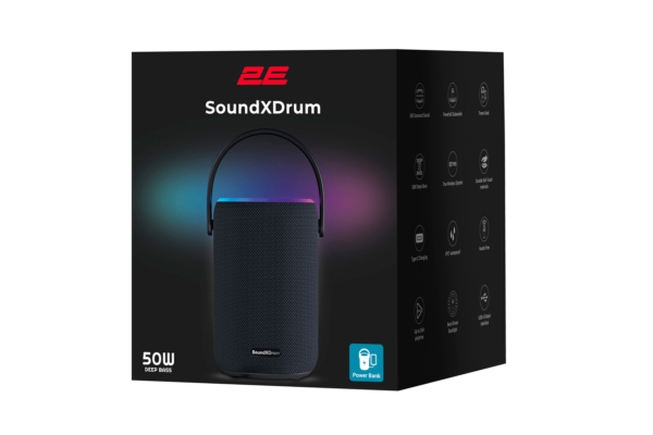Акустична система 2E SoundXDrum TWS, MP3, Wireless, Waterproof Black