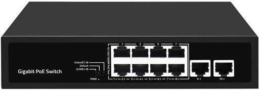 Комутатор 2E PowerLink SP802G 10xGE (8xGE PoE+, 2xGE Uplink, 120W), некерований