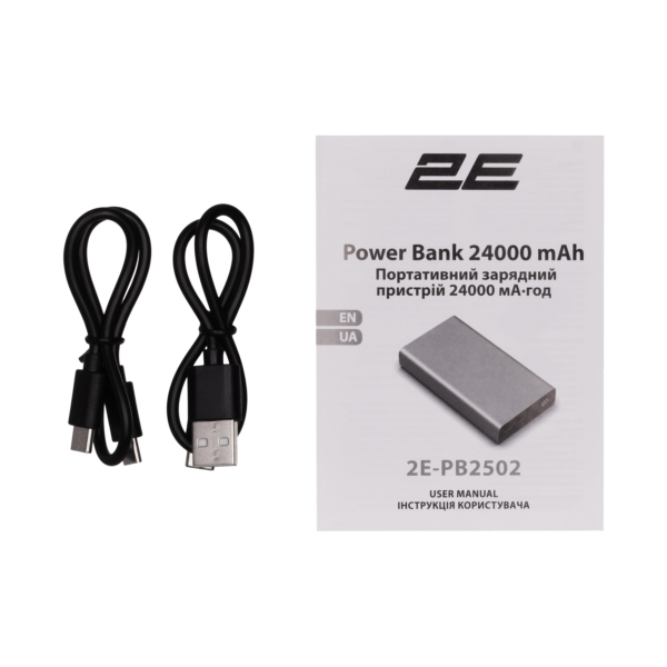 Power Bank 2Е 24000мАч PD, QC Black