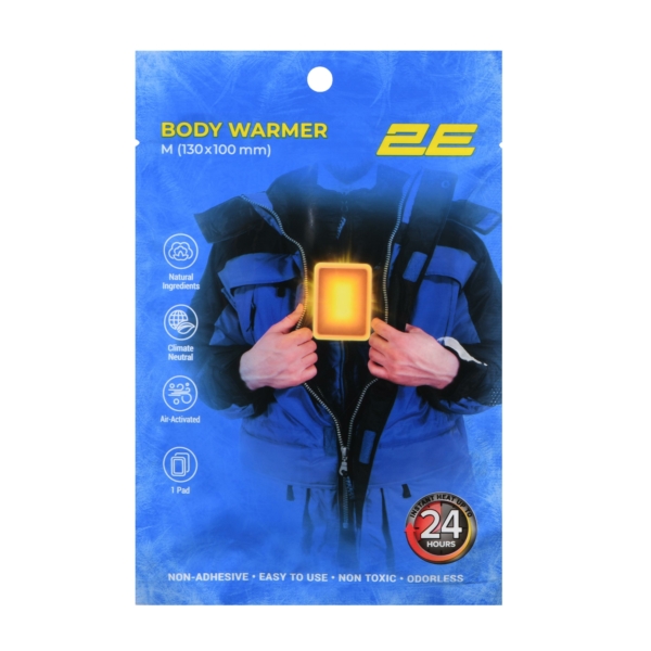 2E Chemical body/hand warmer size M (130x100mm), non-adhesive, up to 24 hours
