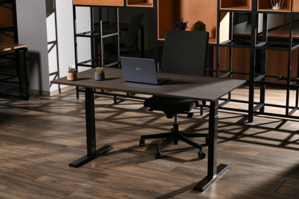 Computer table 2E CE150WDARK-MOTORIZED with height adjustment