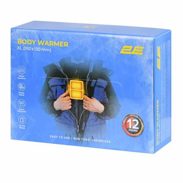 2E Chemical body warmer size XL (192×130 mm), up to 12 hours