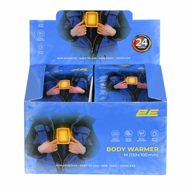 2E Chemical body warmer size M (130x100mm), non-adhesive, up to 24 hours – 40 pcs