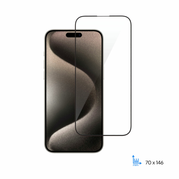 Защитное стекло 2E для iPhone 15 Pro, 2.5D FCFG, (1 Pack), черная рамка