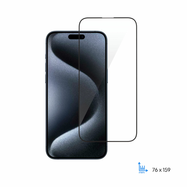 Защитное стекло 2E для iPhone 15 Pro Max, 2.5D FCFG, (1 Pack), черная рамка