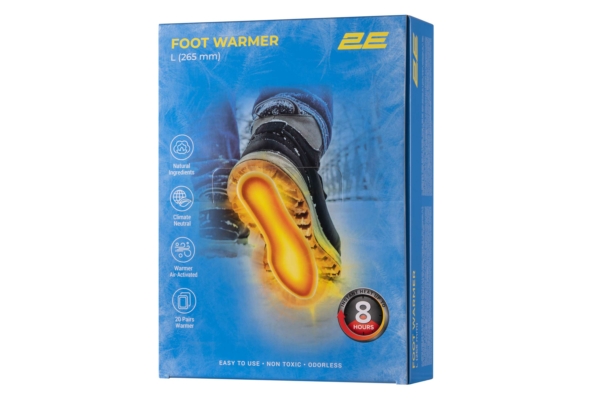 2E Chemical foot warmer size L (265 mm), up to 8 hours – 20 pairs