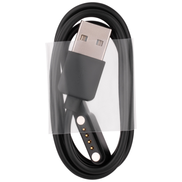 2E USB Charging Cable for Alpha SQ Smart Watch, magnetic, black