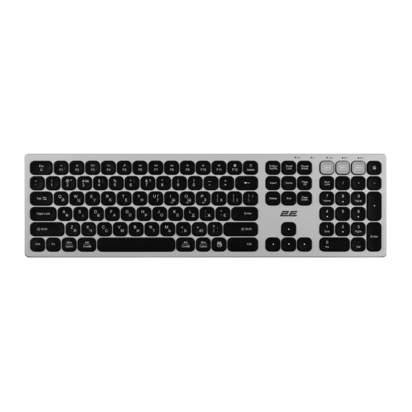 2E Scissor Keyboard KS270 109key, WL/BT, EN/UK, grey-black