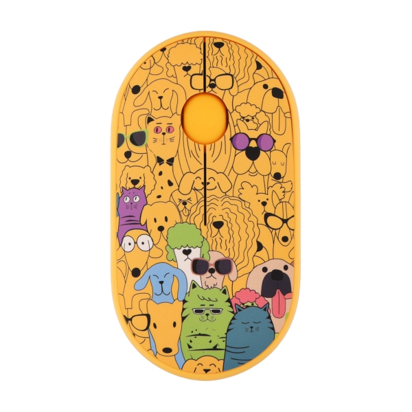 2E Mouse MF300 PETS:CATS&DOGS Silent WL BT, Yellow