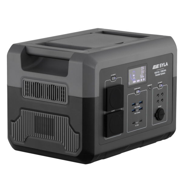 Portable Power Station 2E Syla, 1500 W, 1280 Wh, WiFi/BT, Parallel System, Fast Charging