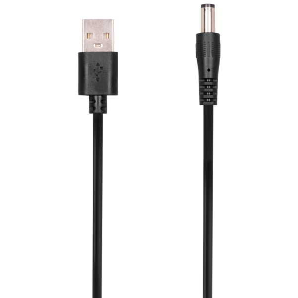 Power Cable 2E USB-A – DC 5.5х2.5mm 2Е 1m, 5V, 1.5A, black