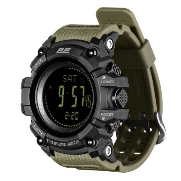 2E Armor GT Army Green Tactical Watch with Compass and Pedometer
