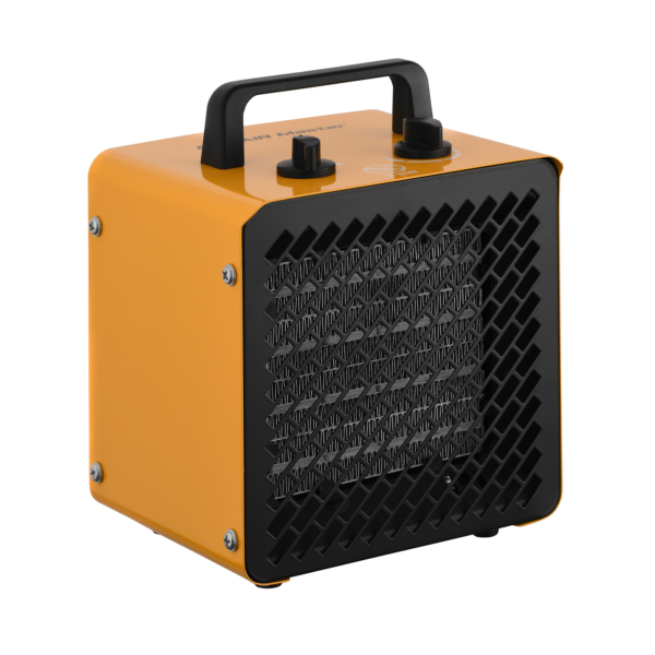 2E Industrial Fan Heater electric, Ceramic, 2kW, 20m sq, 142m cubic/h, ceramic heating element (PTC), yellow