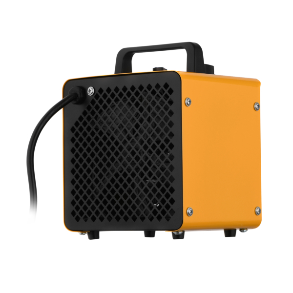 2E Industrial Fan Heater electric, Ceramic, 2kW, 20m sq, 142m cubic/h, ceramic heating element (PTC), yellow