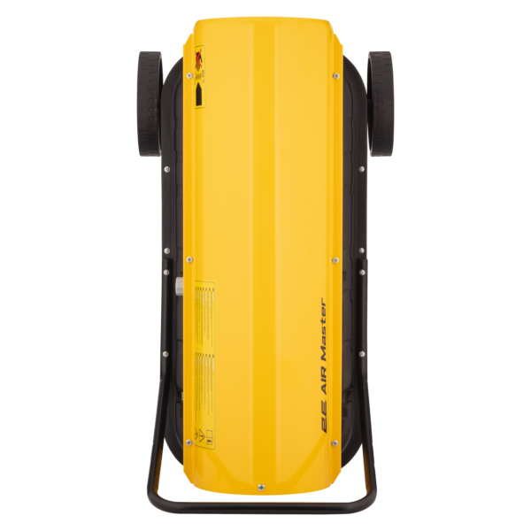 2E Fan Heater diesel/kerosene, direct heating, 30kW, 380m sq, 750m cubic/h, wheels, IPX4, yellow