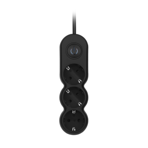 2E Power Strip Plus 3хType F, 3х1mm2, 10A, 10m, black