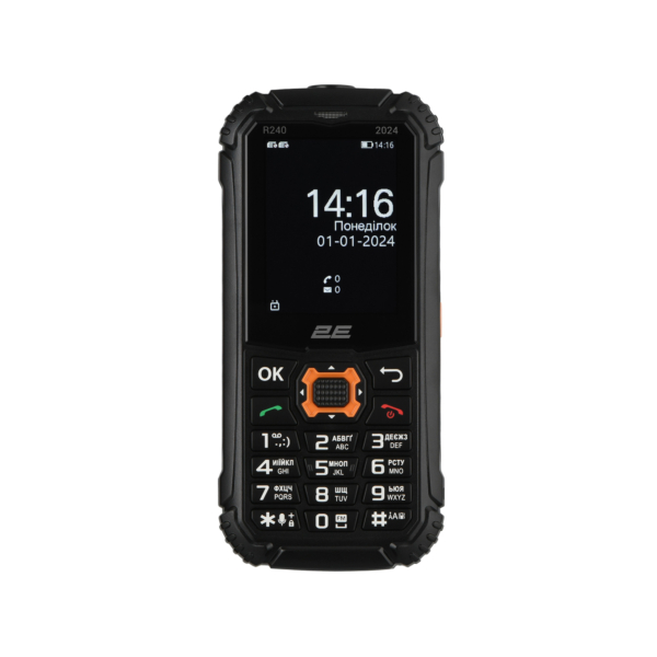 Мобільний телефон 2E R240 2024 2.4″ 2SIM, 1800мА•год, чорний