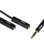 Cable 2E 3.5 mm jackx2, 0.15m black