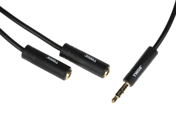 Cable 2E 3.5 mm jackx2, 0.15m black