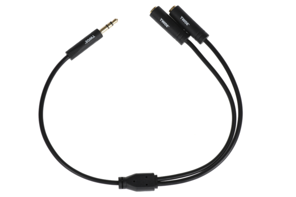 Cable 2E 3.5 mm jackx2, 0.15m black