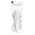 2E Network extension cord 3XCEE 7/17, 2G*1.0mm, 3m, white