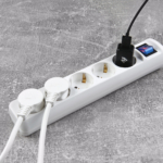 2E Power strip 5XSchuko switch, 3G*1.0мм, 3м, white