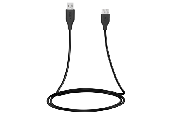 Кабель 2E USB 2.0 (AM/AF) 1.8м, Black