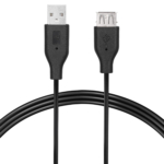 Кабель 2E USB 2.0 (AM/AF) 1.8м, Black