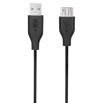 Кабель 2E USB 2.0 (AM/AF) 1.8м, Black