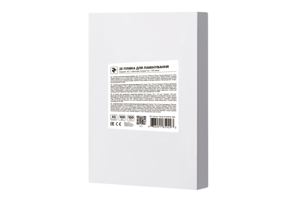 2E Плівка для ламінування A5, глянсове покриття, 100 мкм, 100шт