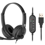 2E PC headset stereo On-ear CH12 USB, omni-mic, 2m, black