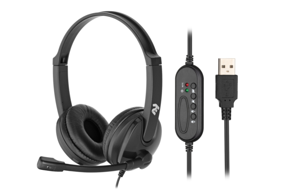 2E PC headset stereo On-ear CH12 USB, omni-mic, 2m, black