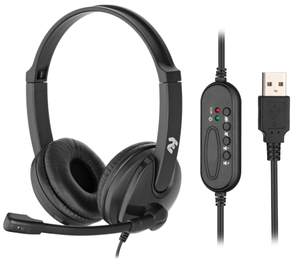 2E PC headset stereo On-ear CH12 USB, omni-mic, 2m, black